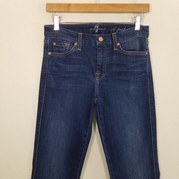 7 For All Mankind 'A' Pocket Stretch Jeans Blue Size 27 - Picture 2 of 8